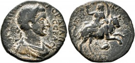 CILICIA. Seleucia ad Calycadnus. Gordian III , 238-244. Assarion (Bronze, 21 mm, 5.16 g, 6 h). ANTΩNIOC ΓOPΔIANOC / CЄBAC Laureate, draped and cuirass...