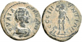 GALATIA. Pessinus. Julia Domna , Augusta, 193-217. Diassarion (Bronze, 23 mm, 7.10 g, 7 h). IOYΛIA ΔOMNA CЄBA Draped bust of Julia Domna to right. Rev...