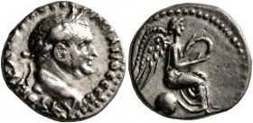 CAPPADOCIA. Caesaraea-Eusebia. Vespasian , 69-79. Hemidrachm (Silver, 13 mm, 1.81 g, 11 h). AYTOKP KAICAP OYЄCΠACIANOC CЄBA Laureate head of Vespasian...