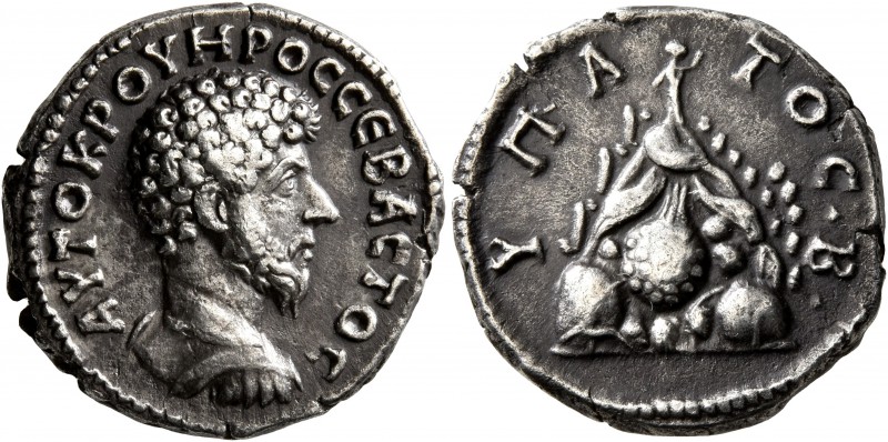 CAPPADOCIA. Caesaraea-Eusebia. Lucius Verus , 161-169. Didrachm (Silver, 21 mm, ...