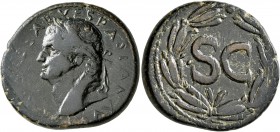 SYRIA, Seleucis and Pieria. Antioch. Vespasian , 69-79. As (Orichalcum, 28 mm, 16.37 g, 12 h). IMP CAESAR VESPASIAN AVG Laureate head of Vespasian to ...