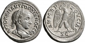 SYRIA, Seleucis and Pieria. Antioch. Gordian III , 238-244. Tetradrachm (Silver, 27 mm, 12.99 g, 7 h), 240. AYTOK K M ANT ΓOPΔIANOC CЄB Laureate, drap...