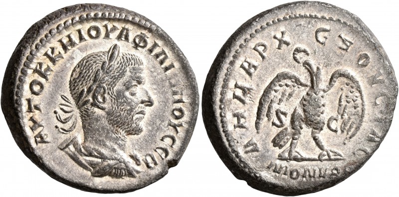 SYRIA, Seleucis and Pieria. Antioch. Philip I , 244-249. Tetradrachm (Billon, 26...