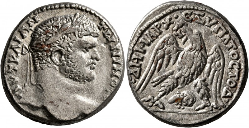 SYRIA, Coele-Syria. Damascus. Caracalla , 198-217. Tetradrachm (Silver, 25 mm, 1...