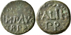 CYRENAICA. Cyrene. Augustus , 27 BC-AD 14. Assarion (Bronze, 21 mm, 6.19 g, 7 h), Palikanus, praetor, circa 20-12 BC. IMP AVG / TR POT in two lines. R...