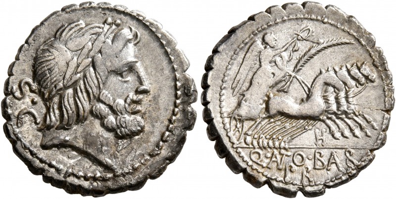 Q. Antonius Balbus, 83-82 BC. Denarius (Silver, 19 mm, 3.62 g, 3 h), Rome. Laure...