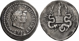 Mark Antony and Octavia, 40-35 BC. Cistophorus (Silver, 27 mm, 11.94 g, 1 h), Ephesus, summer-autumn 39. M•ANTONIVS•IMP•COS•DESIG•ITER•ET•TERT• Conjoi...
