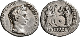 Augustus, 27 BC-AD 14. Denarius (Silver, 19 mm, 3.64 g, 12 h), Lugdunum, 2 BC-AD 4. CAESAR AVGVSTVS DIVI F PATER PATRIAE Laureate head of Augustus to ...
