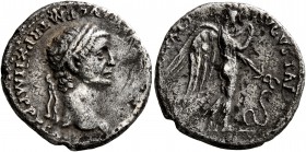 Claudius, 41-54. Denarius (Silver, 18 mm, 3.56 g, 11 h), Rome, 51-52. [TI CLAVD CAESAR] AVG P M TR P XI IMP P P CO[S V] Laureate head of Claudius to r...