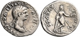Julia Titi, Augusta, 79-90/1. Denarius (Silver, 20 mm, 2.82 g, 7 h), Rome, 80-81. IVLIA AVGVSTA TITI AVGVSTI F• Diademed and draped bust of Julia Titi...