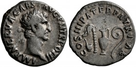 Nerva, 96-98. Denarius (Silver, 17 mm, 3.25 g, 6 h), Rome, 97. IMP NERVA CAES AVG P M TR POT II Laureate head of Nerva to right. Rev. COS III PATER PA...