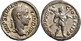 Severus Alexander, 222-235. Denarius (Silver, 19 mm, 1.55 g, 12 h), Rome, 229. IMP SEV ALEXAND AVG Laureate head of Severus Alexander to right. Rev. P...