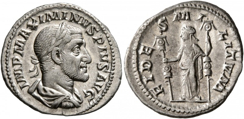 Maximinus I, 235-238. Denarius (Silver, 20 mm, 2.95 g, 7 h), Rome, 235-236. IMP ...