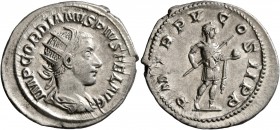Gordian III, 238-244. Antoninianus (Silver, 24 mm, 4.12 g, 12 h), Rome, 241-243. IMP GORDIANVS PIVS FEL AVG Radiate, draped and cuirassed bust of Gord...