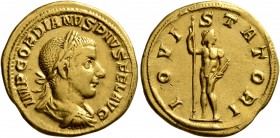 Gordian III, 238-244. Aureus (Gold, 20 mm, 4.42 g, 12 h), Rome, 241-243. IMP GORDIANVS PIVS FEL AVG Laureate, draped and cuirassed bust of Gordian III...