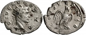 Trajan Decius, 249-251. Antoninianus (Silver, 23 mm, 2.85 g, 7 h), commemorative issue for Divus Augustus (died 14), Rome, 251. DIVO AVGVSTO Radiate h...