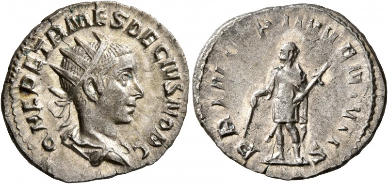 Herennius Etruscus, as Caesar, 249-251. Antoninianus (Silver, 21 mm, 3.49 g, 7 h...