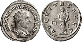 Trebonianus Gallus, 251-253. Antoninianus (Silver, 21 mm, 3.90 g, 6 h), Rome. IMP CAE C VIB TREB GALLVS AVG Radiate, draped and cuirassed bust of Treb...