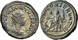 Quietus, usurper, 260-261. Antoninianus (Billon, 21 mm, 4.50 g, 7 h), Samosata. IMP C FVL QVIETVS P F AVG Radiate, draped and cuirassed bust of Quietu...