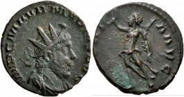 Marius, Romano-Gallic usurper, 269. Antoninianus (Bronze, 18 mm, 2.48 g, 1 h), Cologne. IMP C M AVR MARIVS AVG Radiate, draped and cuirassed bust of M...