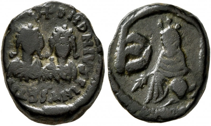 Justin I &amp; Justinian I, 527. Pentanummium (Bronze, 13 mm, 1.94 g, 12 h), Ant...