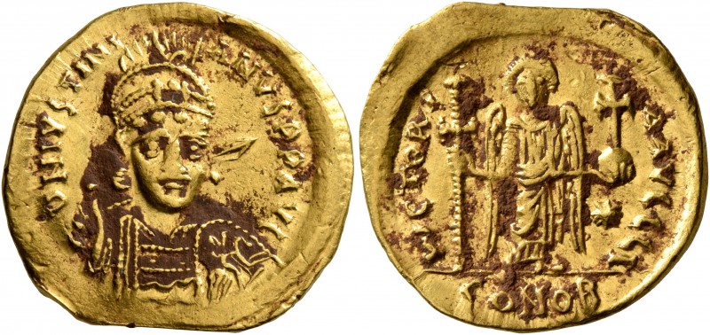 Justinian I, 527-565. Solidus (Gold, 20 mm, 4.29 g, 6 h), Constantinopolis. D N ...