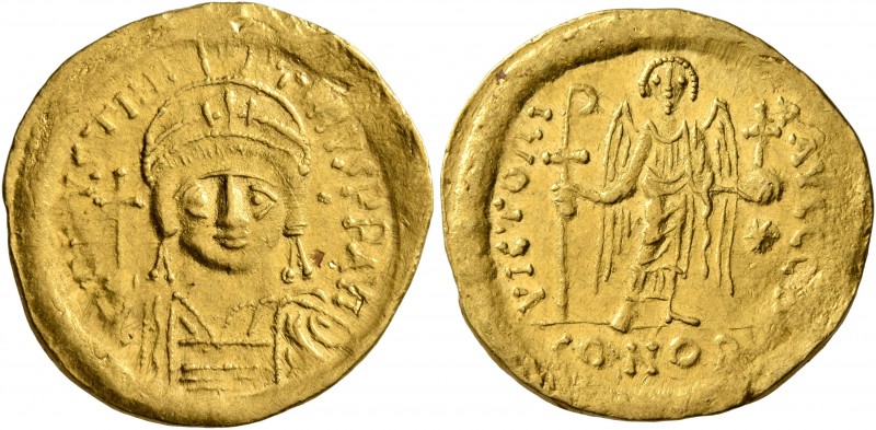 Justinian I, 527-565. Solidus (Gold, 20 mm, 4.42 g, 7 h), Constantinopolis. D N ...