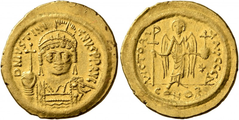 Justinian I, 527-565. Solidus (Gold, 20 mm, 4.47 g, 7 h), Constantinopolis. D N ...