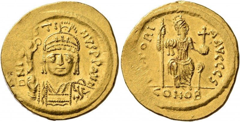 Justin II, 565-578. Solidus (Gold, 21 mm, 4.47 g, 6 h), Constantinopolis. D N IV...