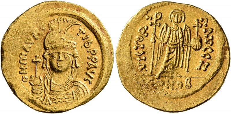 Maurice Tiberius, 582-602. Solidus (Gold, 21 mm, 4.48 g, 7 h), Constantinopolis....