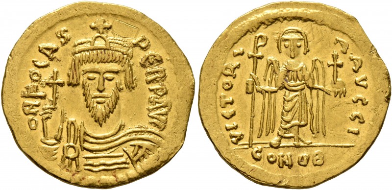 Phocas, 602-610. Solidus (Gold, 21 mm, 4.43 g, 7 h), Constantinopolis, 603-607. ...