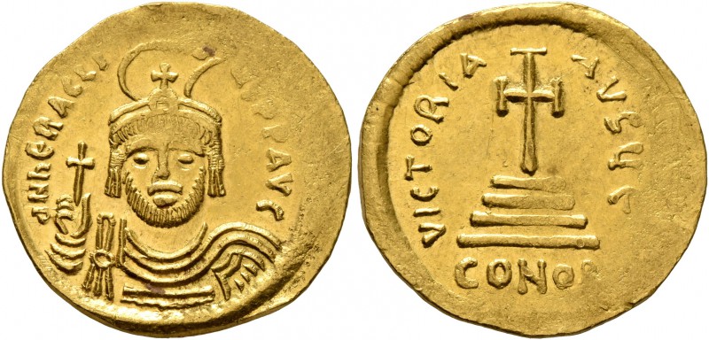 Heraclius, 610-641. Solidus (Gold, 21 mm, 4.33 g, 7 h), Constantinopolis, 610-61...