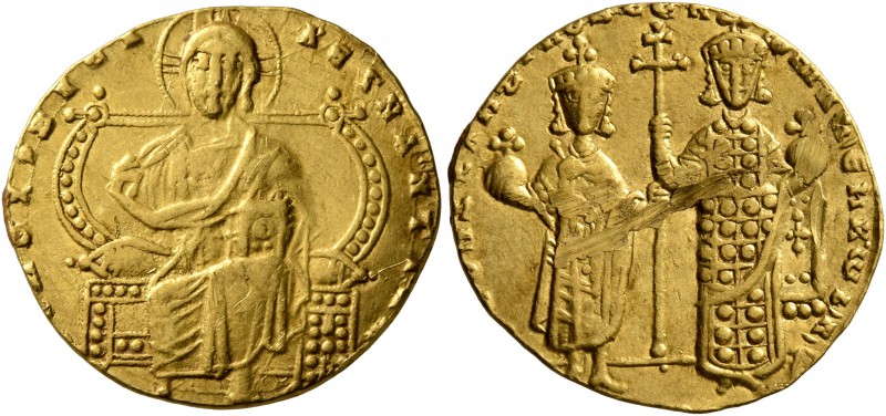 Constantine VII Porphyrogenitus, with Romanus II, 913-959. Solidus (Gold, 20 mm,...