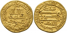 ISLAMIC, 'Abbasid Caliphate. Al-Amin , AH 193-199 / AD 809-813. Dinar (Gold, 17 mm, 4.21 g, 12 h), uncertain mint (Misr?), 196 AH = 811/2 AD. Album 22...