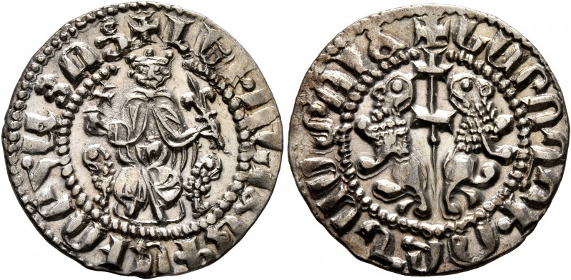 ARMENIA, Cilician Armenia. Royal. Levon I , 1198-1219. Tram (Silver, 21 mm, 2.96...