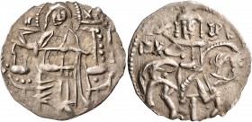 BULGARIA. Second Empire. Mihail Asen III , 1323–1330. Grosh (Silver, 21 mm, 1.51 g, 6 h), Veliko Turnovo. Christ Pantokrator seated facing on throne, ...
