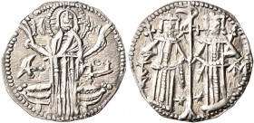 BULGARIA. Second Empire. Ivan Aleksandar , 1331–1371. Grosh (Silver, 20 mm, 1.35 g, 6 h), Veliko Turnovo. Christ standing front, raising his hands in ...