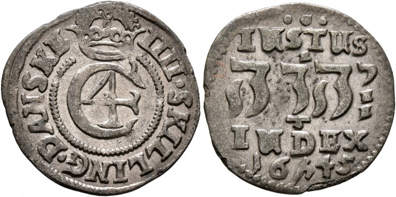 DENMARK. Christian IV, 1588-1648. 1 Mark (16 Skilling) (Silver, 22 mm, 1.71 g, 4...