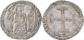 ITALY. Napoli (Regno). Ferdinando I (Don Ferrante) , 1458-1494. Coronato (Silver, 26 mm, 3.63 g, 1 h), Napoli, 1462-1472. +CORONATVS•LEGITIME•CERTAVI ...