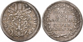 ITALY. Papal Coinage. Innocent XIII , 1721-1724. Giulio (Silver, 27 mm, 3.01 g, 12 h). •INNOCEN• •XIII•P•M• Coat-of-arms surmounted by crossed keys an...