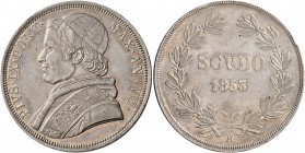 ITALY. Papal Coinage. Pius IX , 1846-1878. Scudo (Silver, 38 mm, 26.83 g, 6 h), Rome, dated RY 7 and 1853. PIVS•IX•PON• - MAX•AN•VII• Draped bust of P...