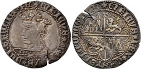 SPAIN, Castile &amp; Le&#243;n. Enrique IV el Impotente (the Impotent) , 1454-1474. Real (Silver, 27 mm, 3.09 g, 9 h), Toledo. +ENRICVS CARTVS DEI GRA...