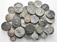 A lot containing 43 bronze coins. All: Greek. About very fine to very fine. LOT SOLD AS IS, NO RETURNS. 43 coins in lot.