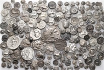 A lot containing 167 silver coins. Includes: Mostly Greek and very few Roman Imperial coins. From a European collection, formed before 2005. Fine to v...