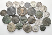 A lot containing 12 silver and 13 bronze coins. Includes: Roman Republican and Roman Imperial coins. Very fine to good very fine. LOT SOLD AS IS, NO R...