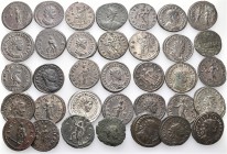A lot containing 35 bronze coins. All: Antoniniani of the late 3rd century AD. Very fine to about extremely fine. LOT SOLD AS IS, NO RETURNS. 35 coins...
