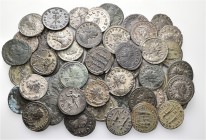 A lot containing 57 bronze coins. All: Antoniniani of the late 3rd century AD. Very fine to good very fine. LOT SOLD AS IS, NO RETURNS. 57 coins in lo...