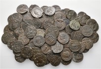 A lot containing 86 bronze coins. All: Late Roman Folles. Very fine to good very fine. LOT SOLD AS IS, NO RETURNS. 86 coins in lot.