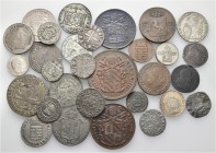 A lot containing 22 silver and 8 bronze coins. Includes: World coins. Very fine to good very fine. LOT SOLD AS IS, NO RETURNS. 30 coins in lot.