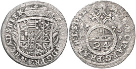 Anhalt - Zerbst Carl Wilhelm 1667-1718 Groschen 1675 CP Mann 257b. Thormann 4830. 
 ss